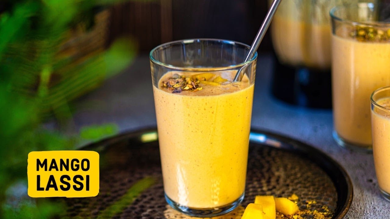 How To Make Mango Lassi - Best Indian Mango Lassi Recipe - Mango Lussi Authentic Recipe