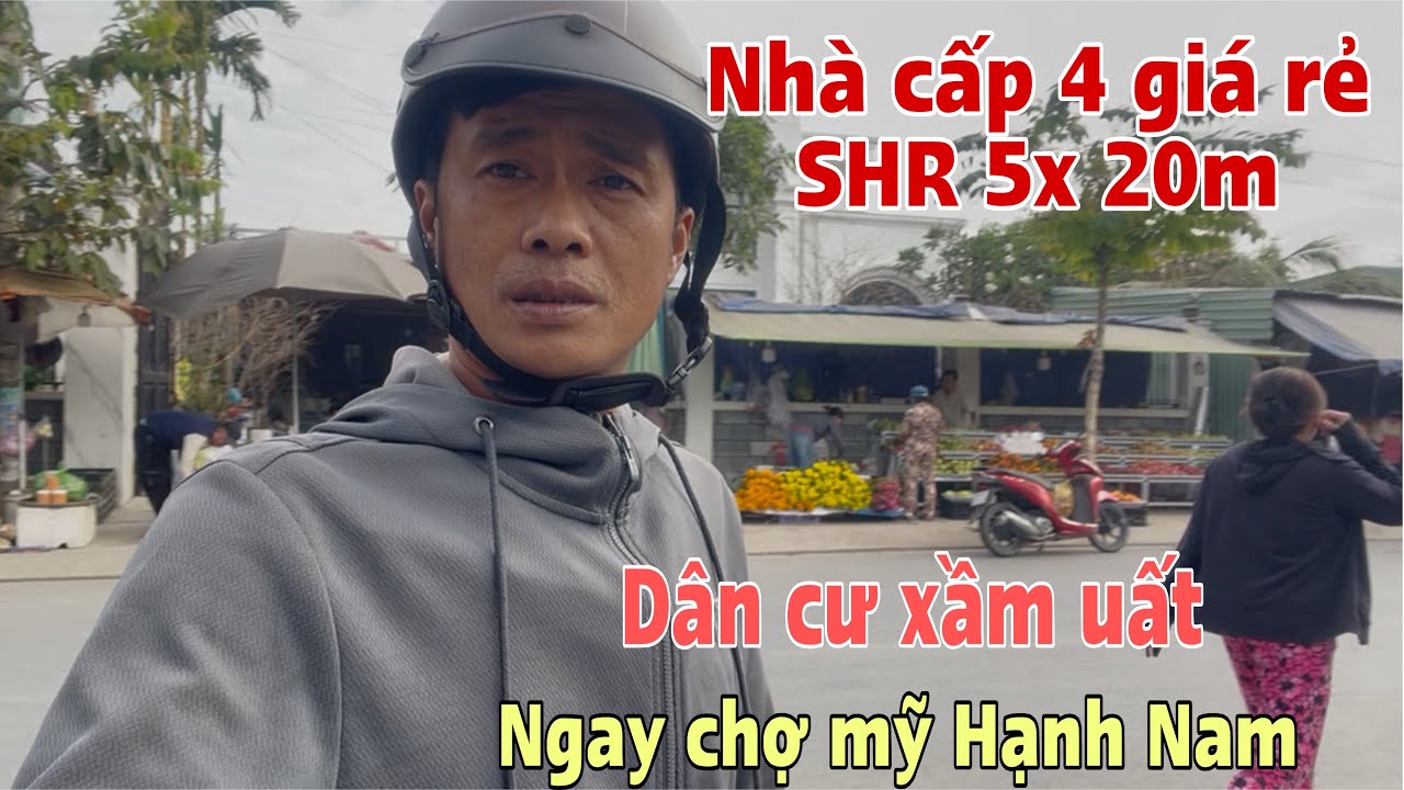 Nhà đất Mỹ Hạnh, nhà cấp 4 giá rẻ 5x23m , gần chợ Mỹ Hạnh , sổ hồng riêng 1 tỷ 580 Tr 