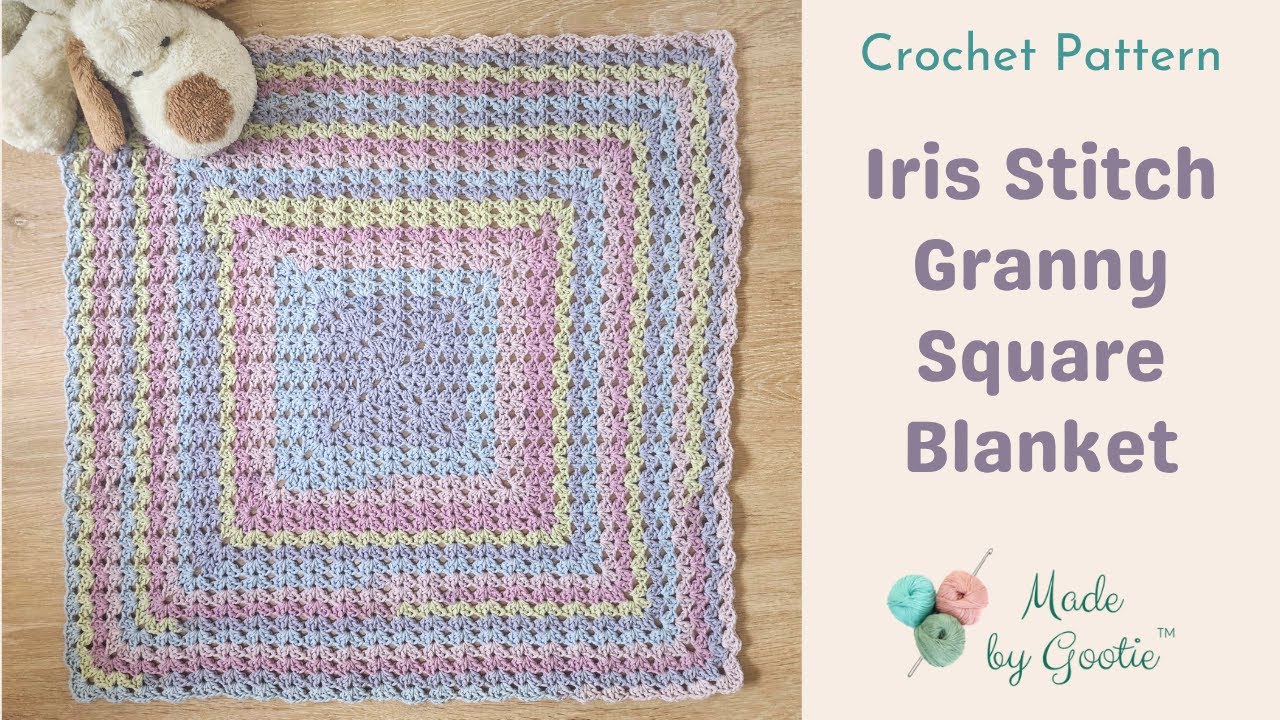 Современное одеяло «бабушкин квадрат» — одеяло «Iris Stitch Granny»