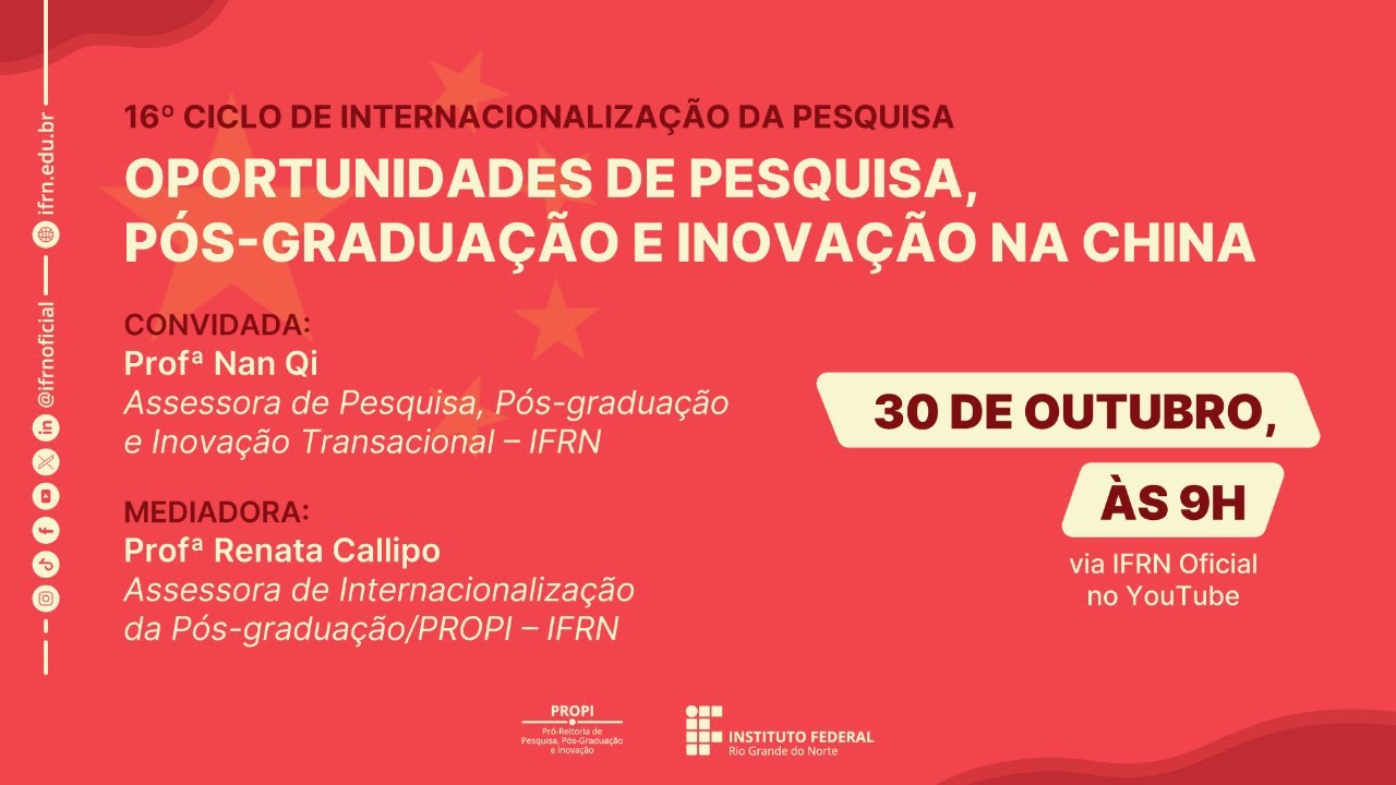 16º Ciclo de Internacionalização da Pesquisa