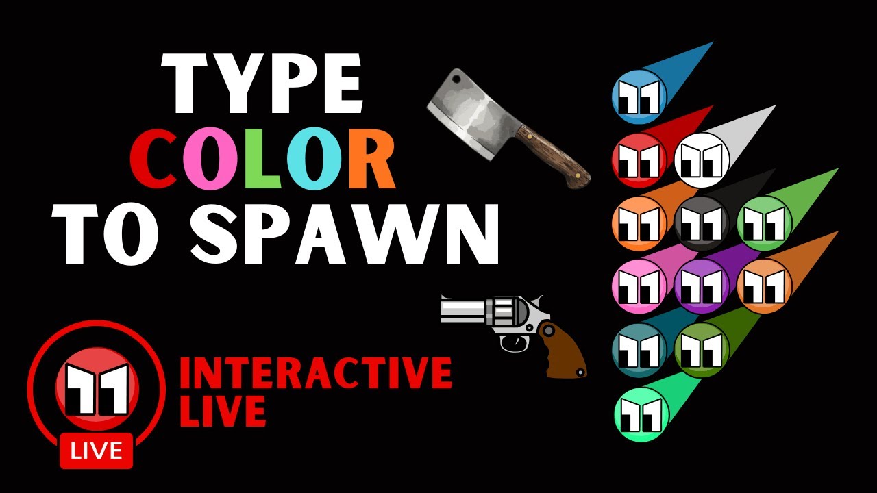 Type a COLOR in chat to SPAWN a player!