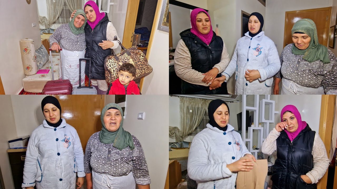 زوهرة مع عائلتها توادعات او على هدشي معولات او عائلة رجلي بهد الخبار فرحات