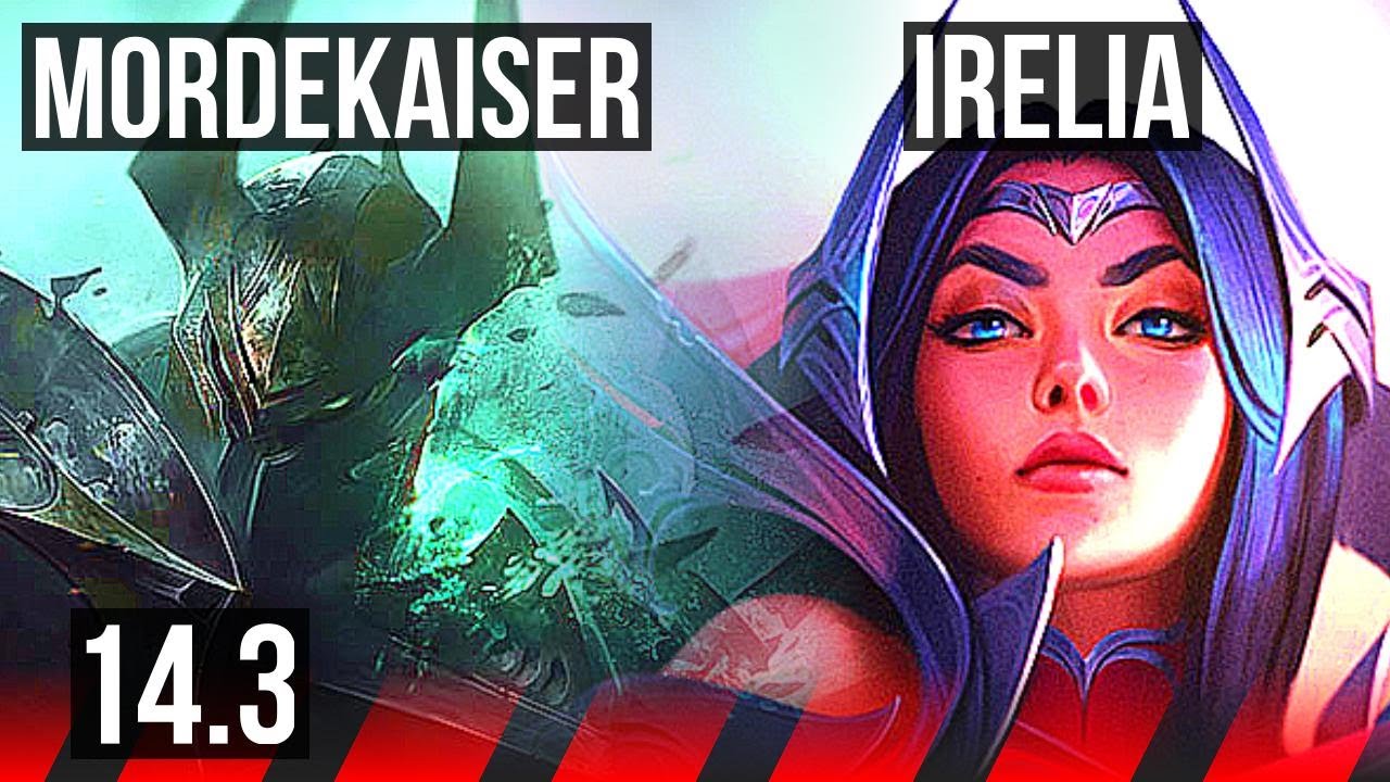 MORDEKAISER vs IRELIA (TOP) | 12/2/7, 400+ games | EUW Grandmaster | 14.3