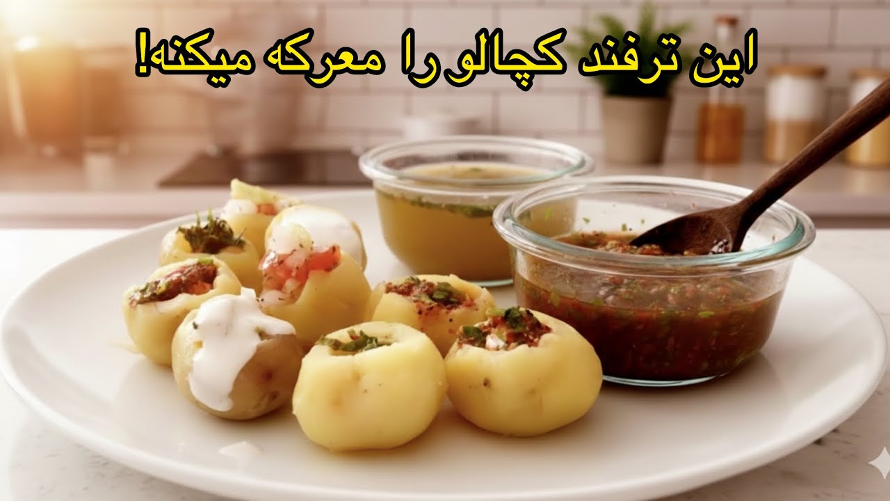 Boiled potatoes//سیب زمینی(کچالو)آبپز ولی به سبک گلگپی!باور نمیکنی چقدر خوب میشه😍