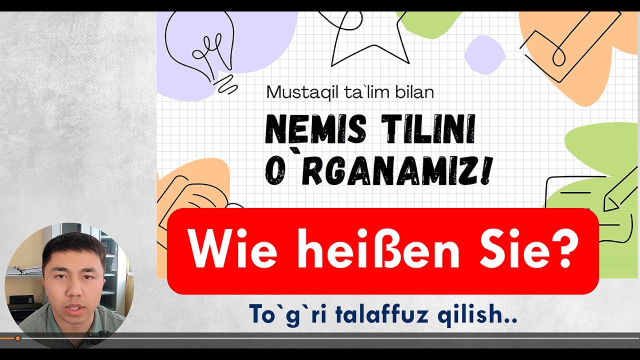 Nemis tilida boshlang`ich dars 