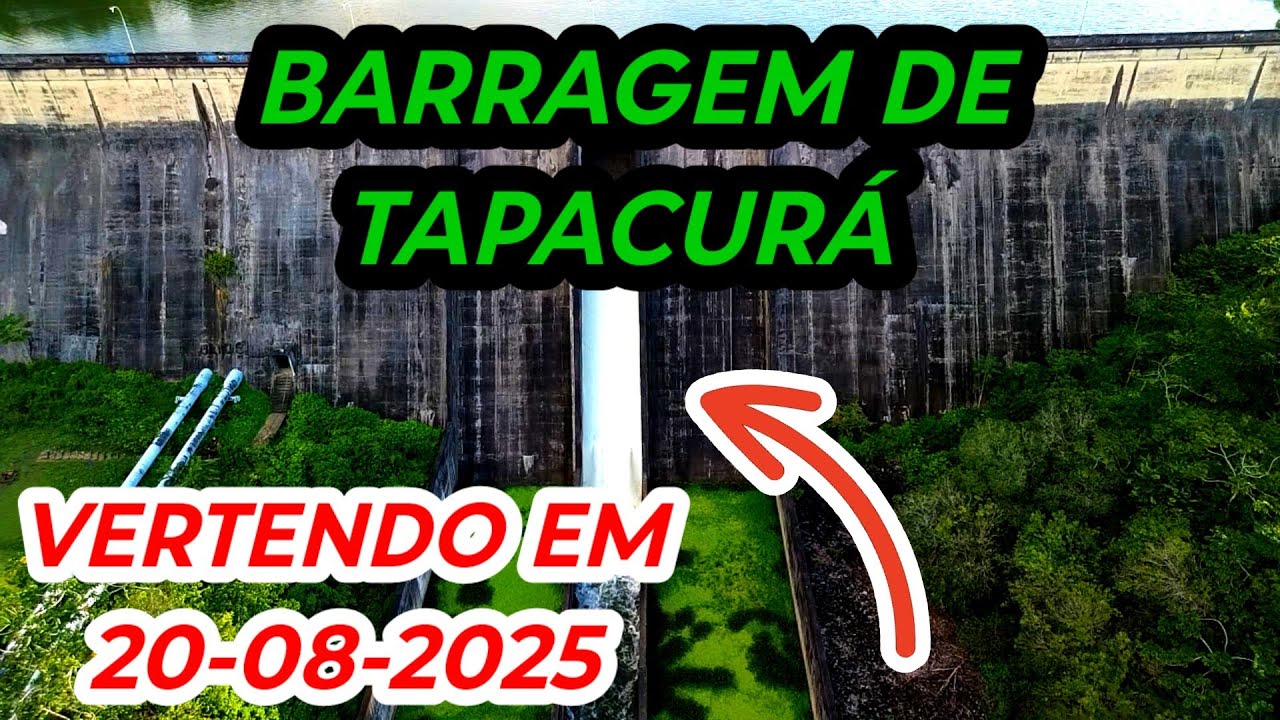 Barragem de tapacurá, Vertendo em 20-08-2025, São Lourenço da mata, Pernambuco 