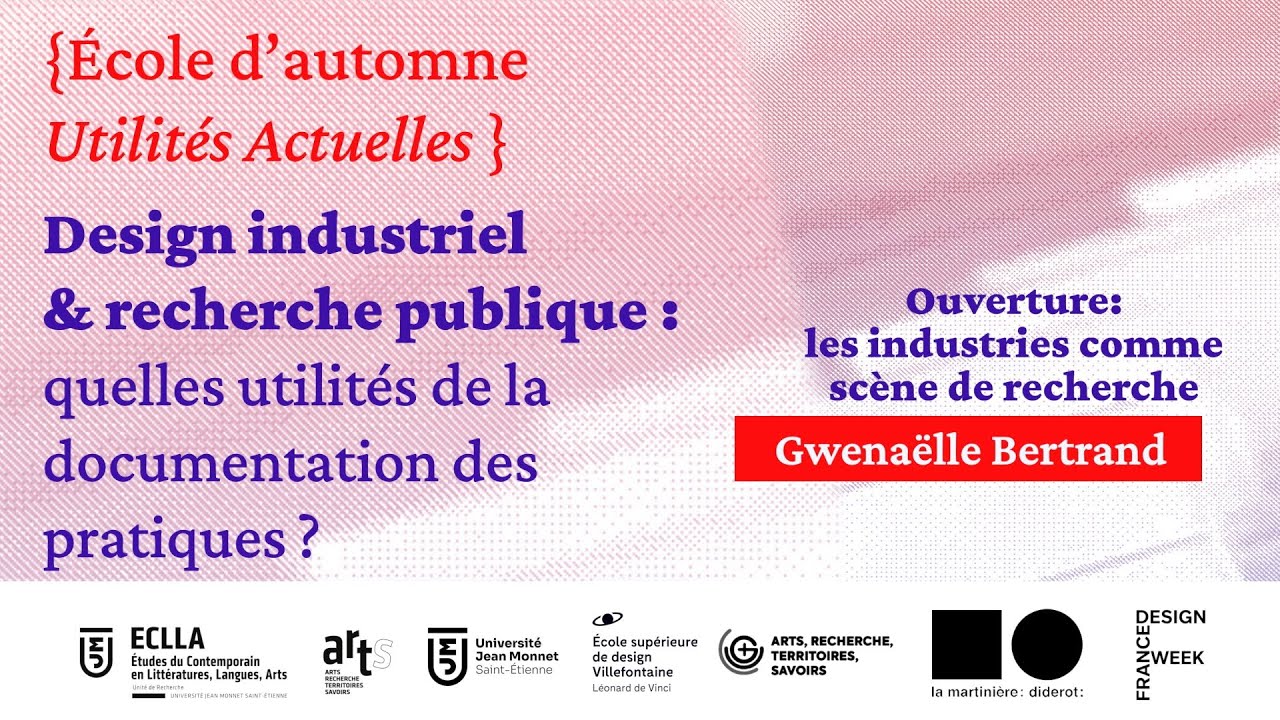 Ouverture : les industries comme scènes de recherche - Gwenaëlle Bertrand