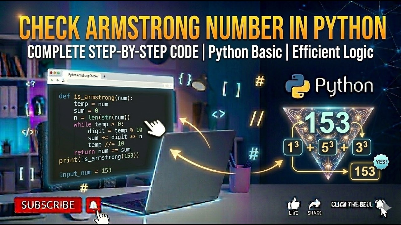 check the number is armstrong number or not using python program