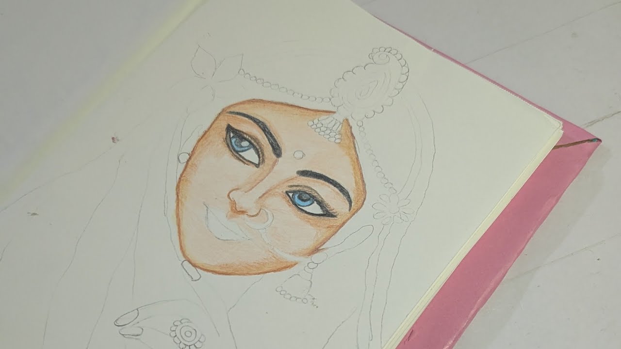 Radha Rani Drawing 🌹🌹🙏