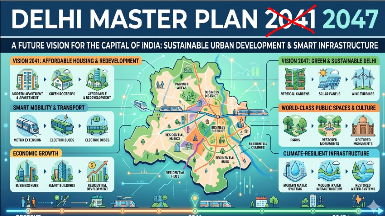 Delhi Master Plan 2041 or 2047🔥MPD 2041 or 2047🔥Delhi Master Plan🔥Delhi Development
