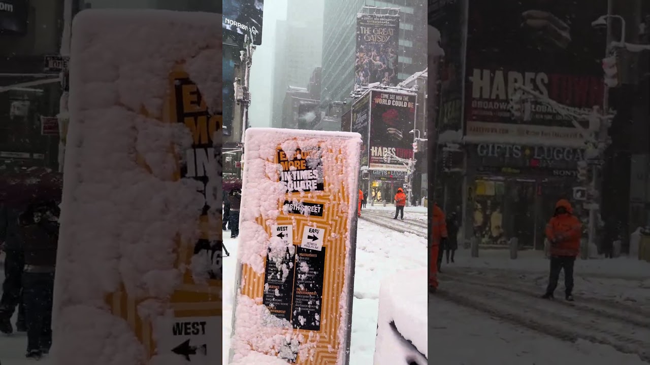 Caught in a Massive Blizzard in NYC ❄️ Real Snowstorm Experience #citylights #snow #nycta
