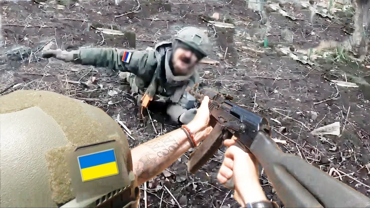 Видеозапись GoPro: украинский солдат уничтожает российское подразделение в жестоком бою
