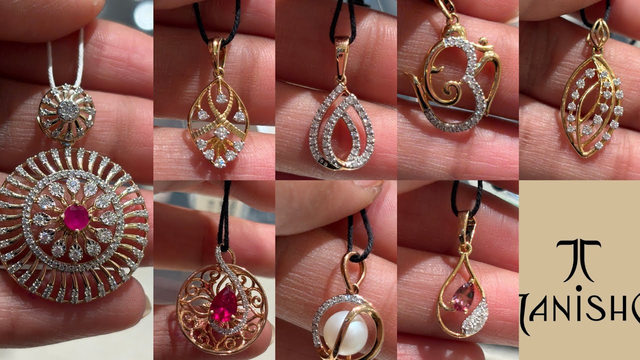 Tanishq Latest Light Weight Diamond 💎 Pendant Design's 💕 | Tanishq Trendy Diamond Pendant Collection