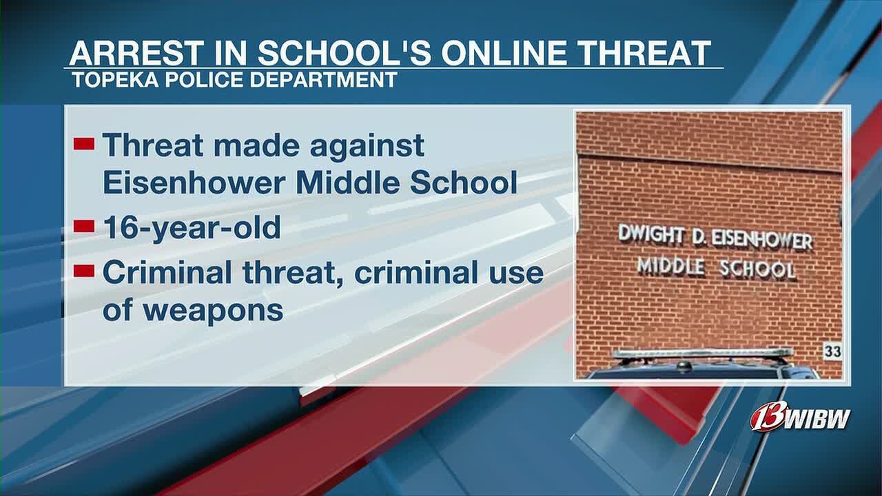 Teen arrested in connection with social media school threat in Topeka