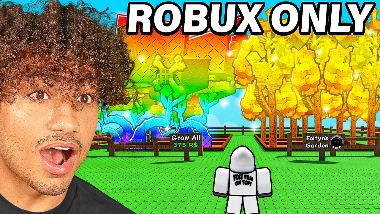 Starting Over Using ONLY ROBUX In Grow A Garden..