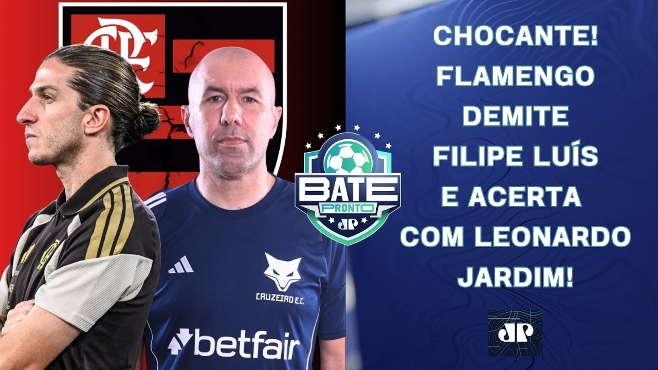 FILIPE LUÍS É DEMITIDO DO FLAMENGO; LEONARDO JARDIM SERÁ O NOVO TÉCNICO! CHOCANTE? | BATE-PRONTO