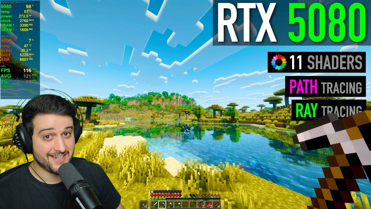 RTX 5080 - Minecraft with Shaders (11 shaders tested at 4K)