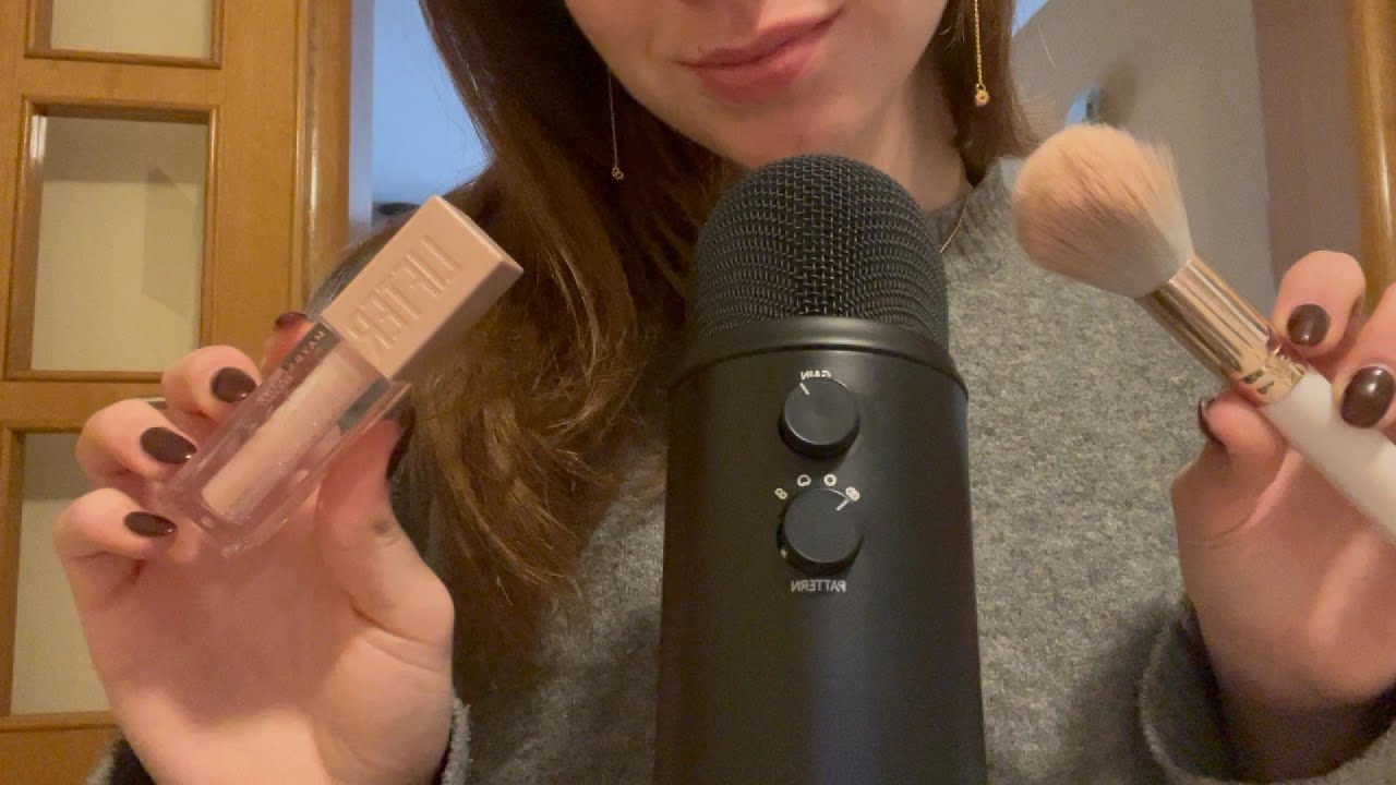 asmr quick makeup application