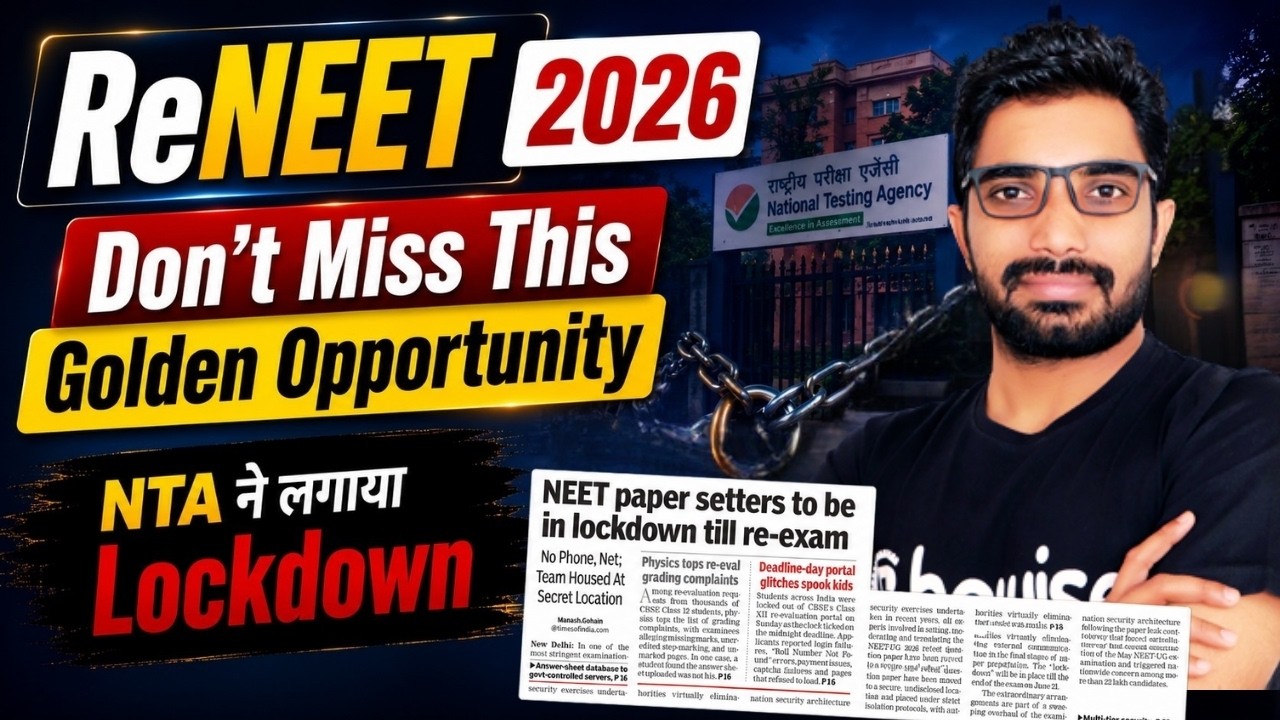 ReNEET 2026 Don't miss this Golden Opportunity | NTA ने Lockdown लगा दिया आप भी 15 दिन Lock कर लो