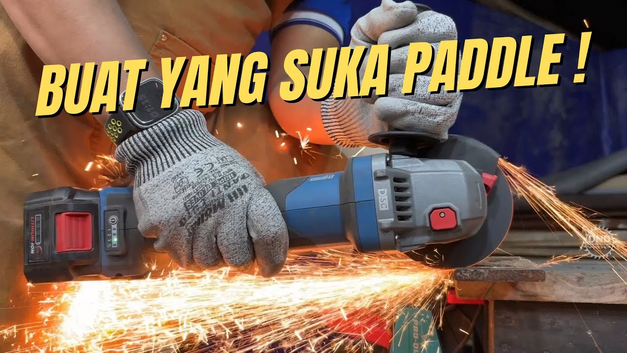 Gerinda Cordless Bandel dengan Paddle Switch ✅ Dongcheng Angle Grinder DCSM04-100P