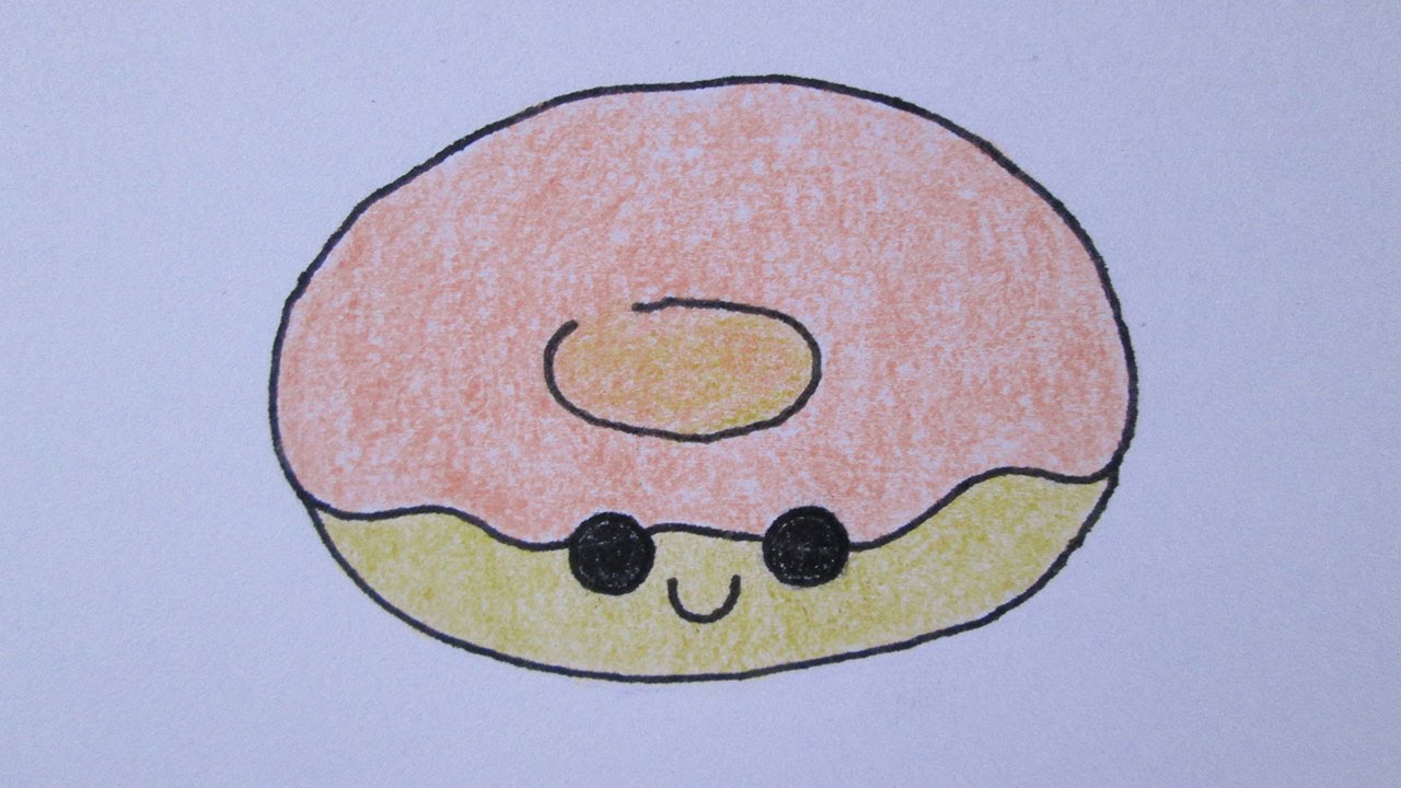 Como desenhar uma rosquinha fofa