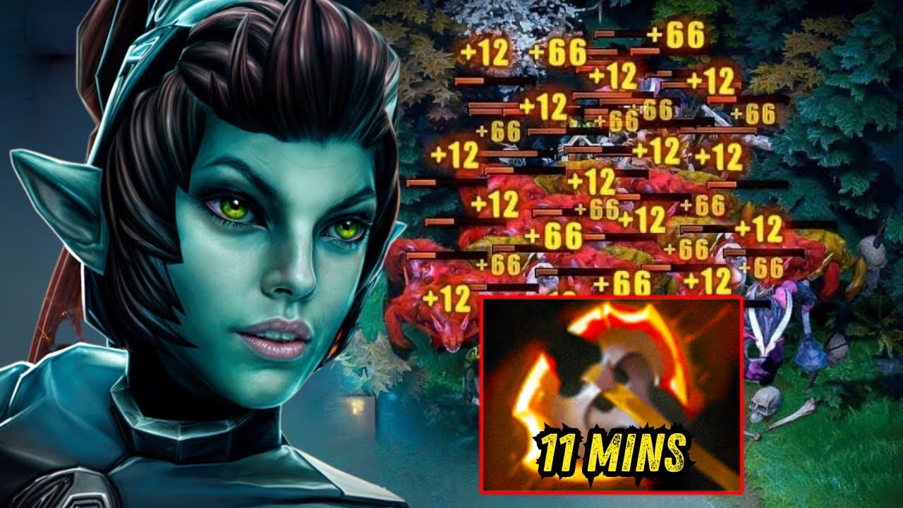 33Kills Phantom Assassin 922GPM with 11Mins Battle Fury Farm Machine Dota 2