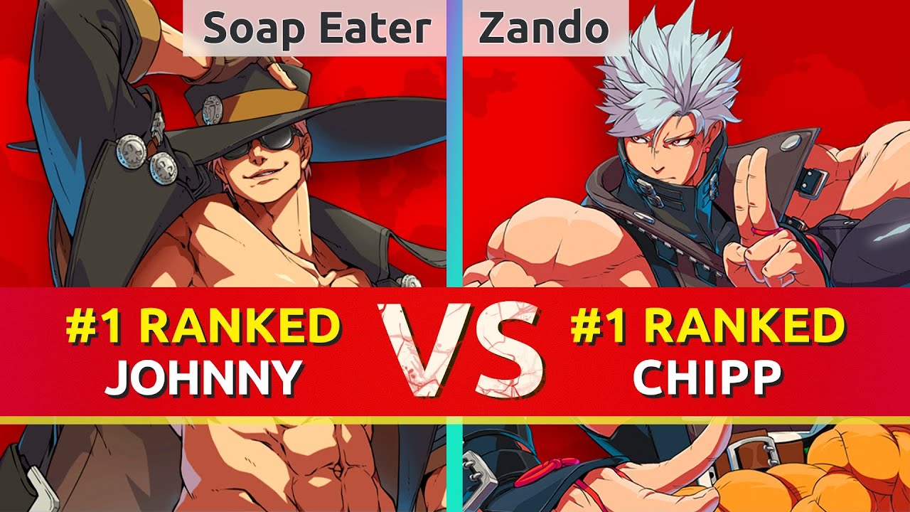 GGST ▰ Soap Eater (#1 Ranked Johnny) vs Zando (#1 Ranked Chipp). High Level Gameplay