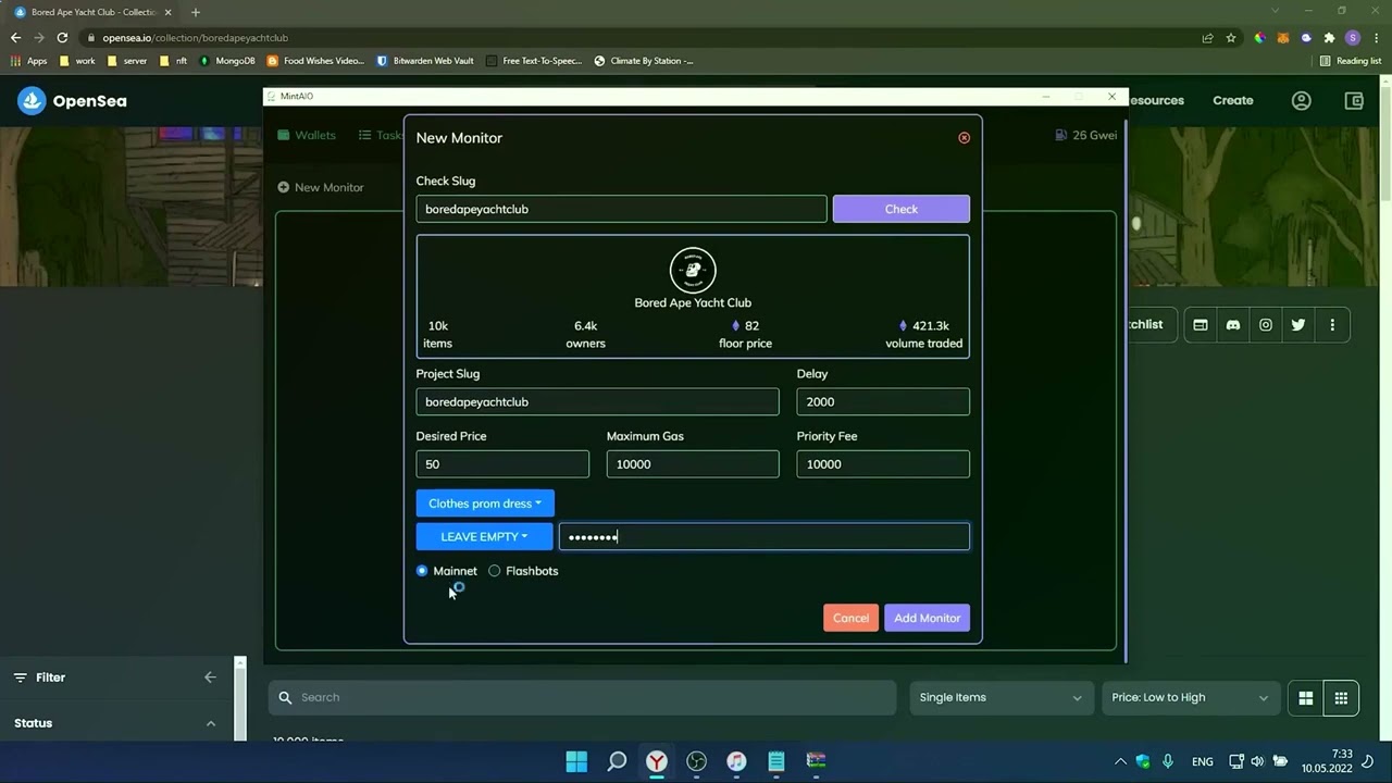 OPENSEA BOT | NFT GENERATOR + 500$ IN FIRST DAY | FREE DOWNLOAD | WORK 2022