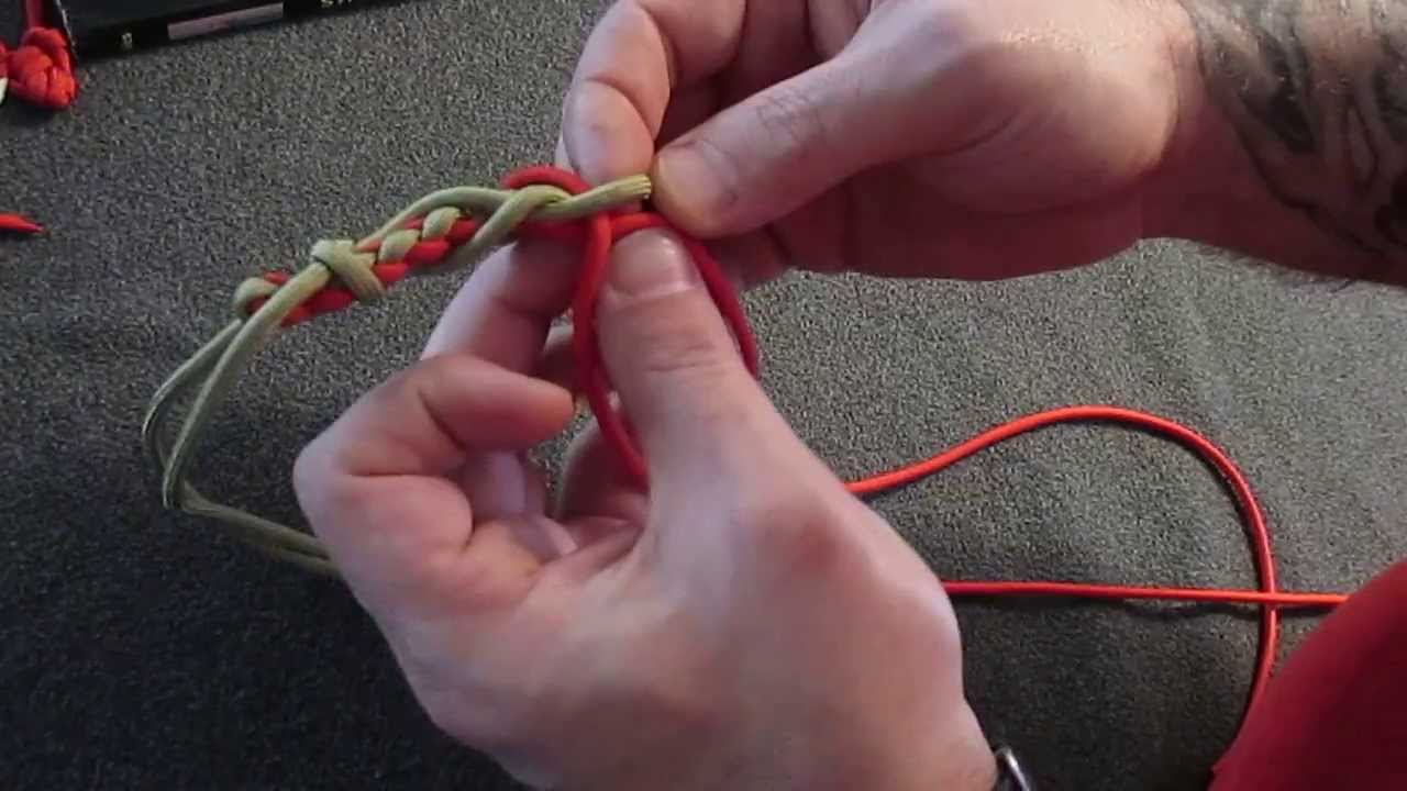 How to make a braided eye at the end of a 4 strand braid