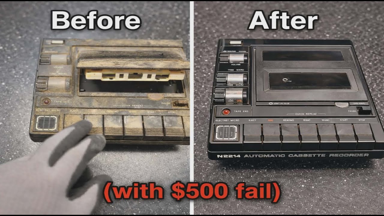 Restoring 1970s Vintage Cassette Player (With 500$ Fail)