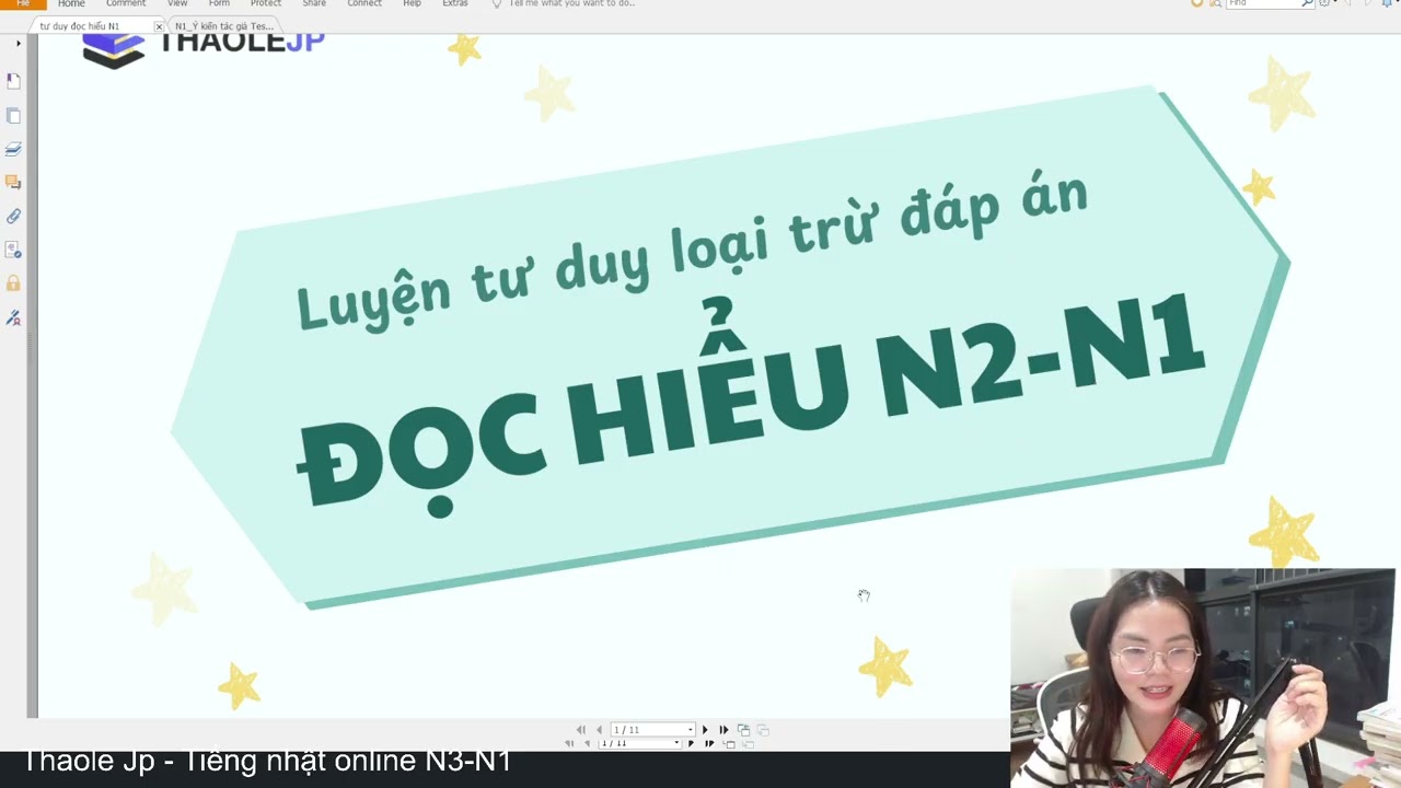 Livestream_Luyện tư duy loại trừ đáp án_Đọc hiểu N1,N2_Phần 2