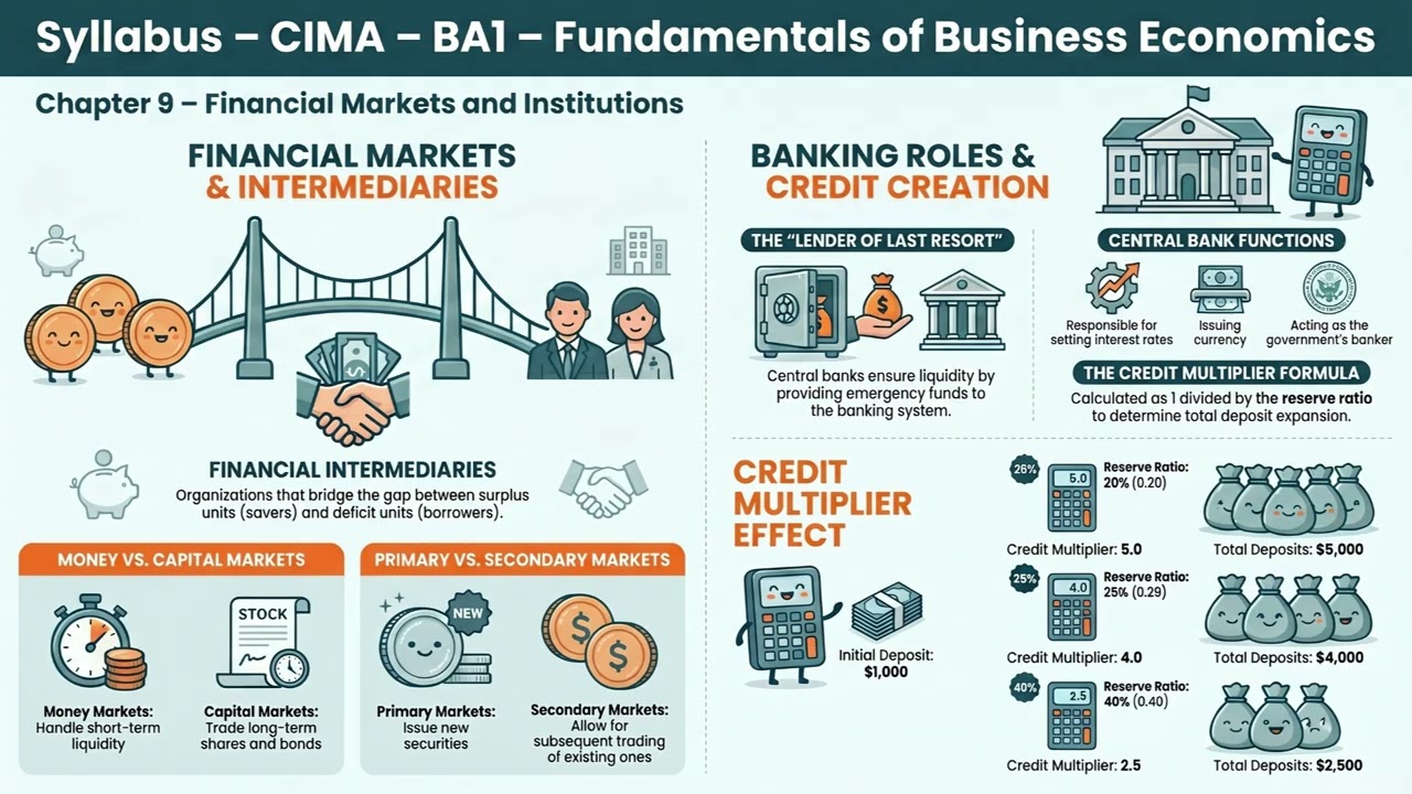 Финансовые рынки и институты | CIMA BA1 C9 | [Углубленный анализ] | #финансы #рынок #институты #б...