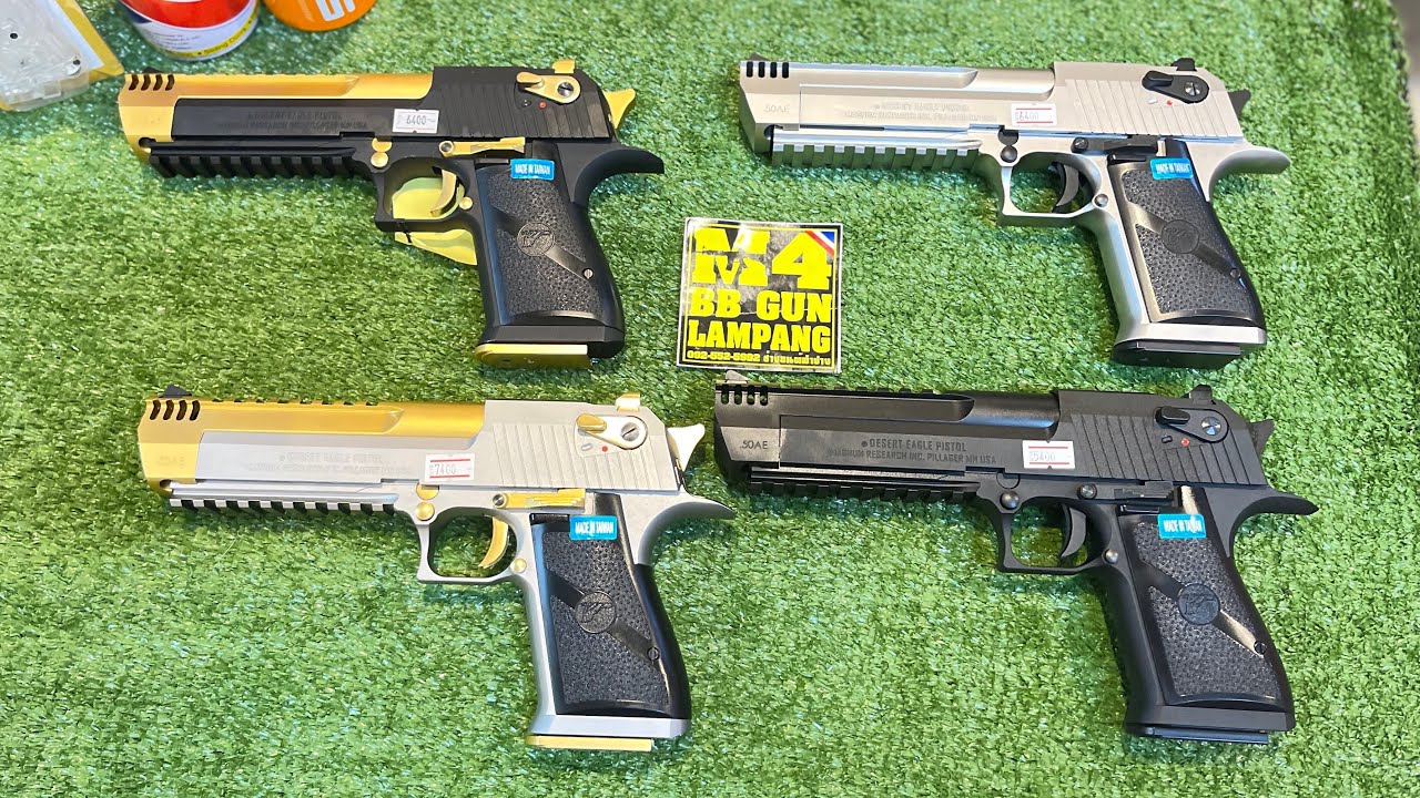 DE.50AE DESERT EAGLE CYBERGUN งาน WEไต้หวันผู้ผลิตปืนสั้นอัดแก็สทดสอบขนาดน้ำหนักความเร็วลูก6มิลบีบี