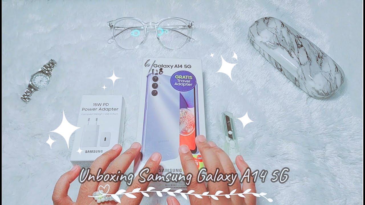 Unboxing Samsung A14 5G Silver Aesthetic + Camera Test ✨️