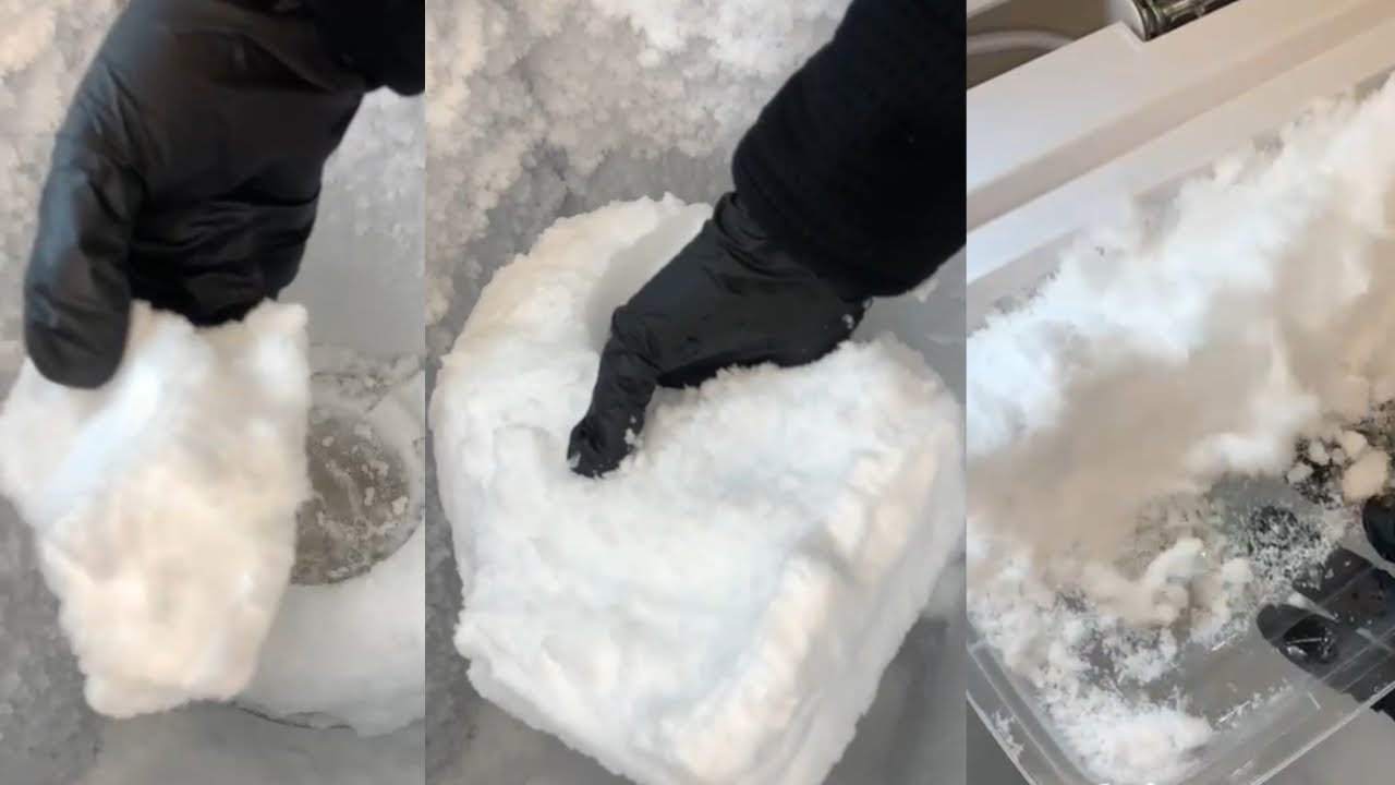 FREEZER FROST ASMR | CRUNCHY & SQUEAKY FROST CHUNK EATING & WALL SCRAPE ❄️| ICE ASMR #iceeating #ice