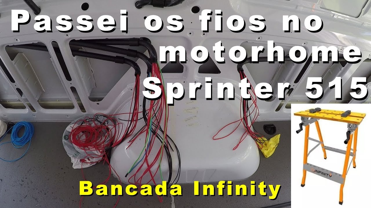 Onde passei os fios no meu motorhome Sprinter 515