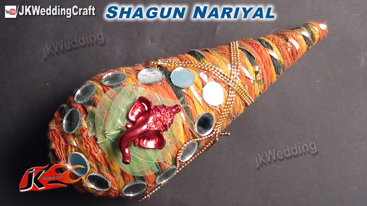DIY Coconut Decoration For Indian Wedding | Shagun nariyal packing | JK Wedding 007