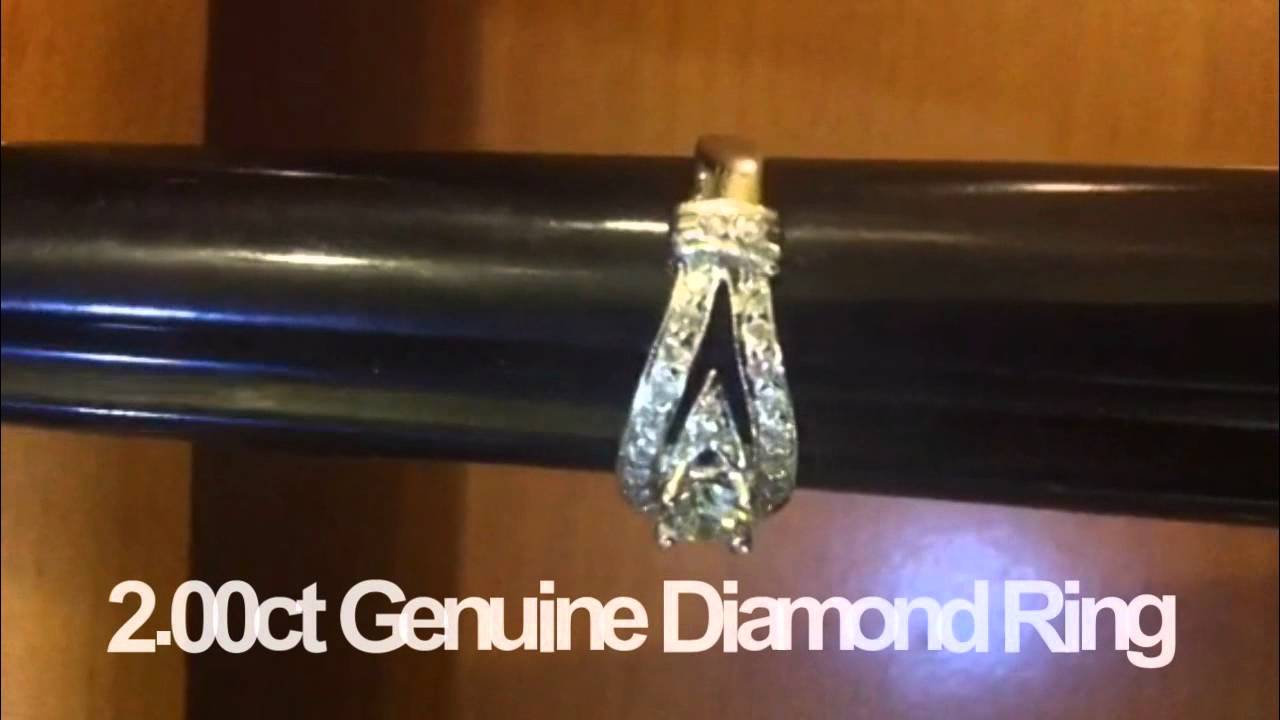 2.00ct Genuine Diamond Ring VS2 / SI1 - H / I Colour -High Quality