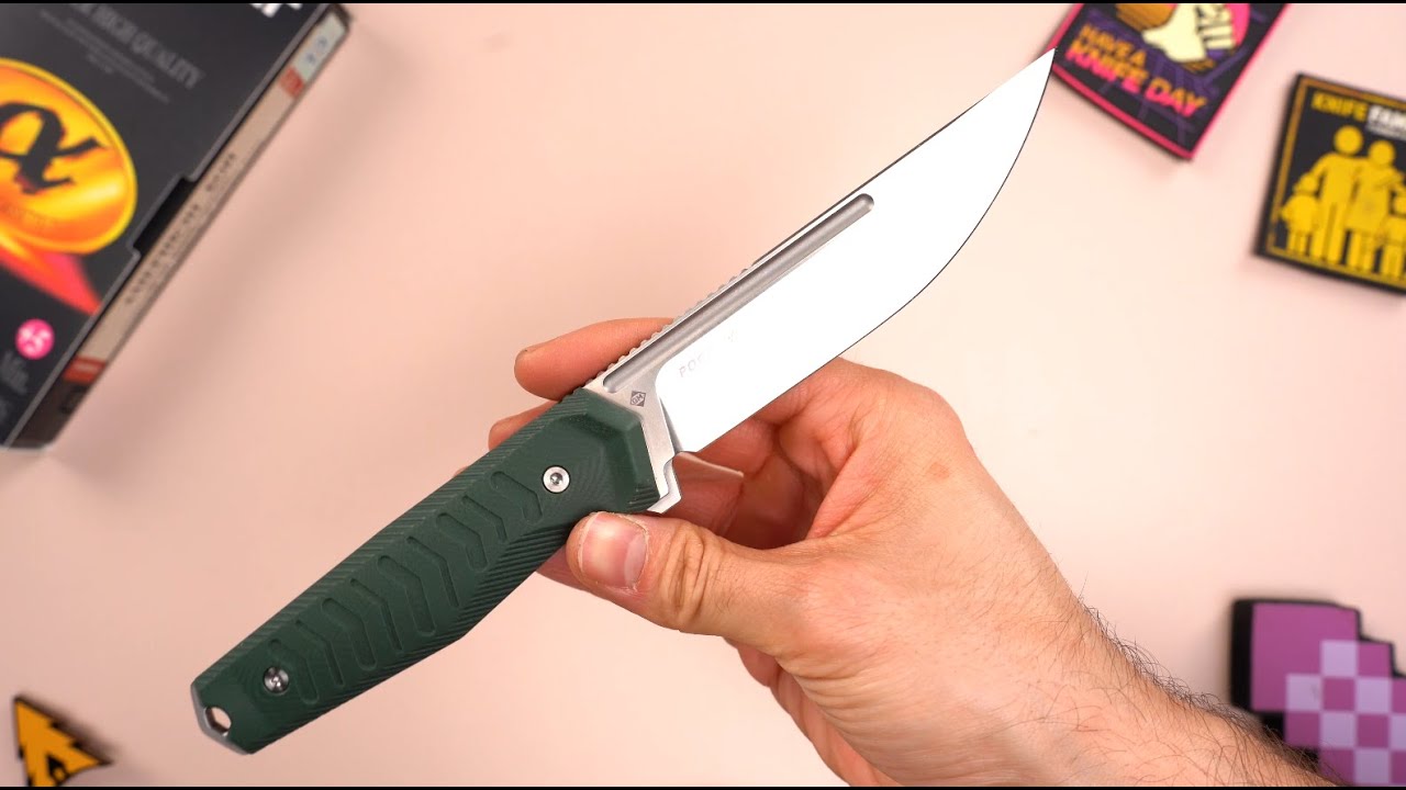 Нож Kristal Pogonya cталь VG-10 Satin рукоять OD Green G10
