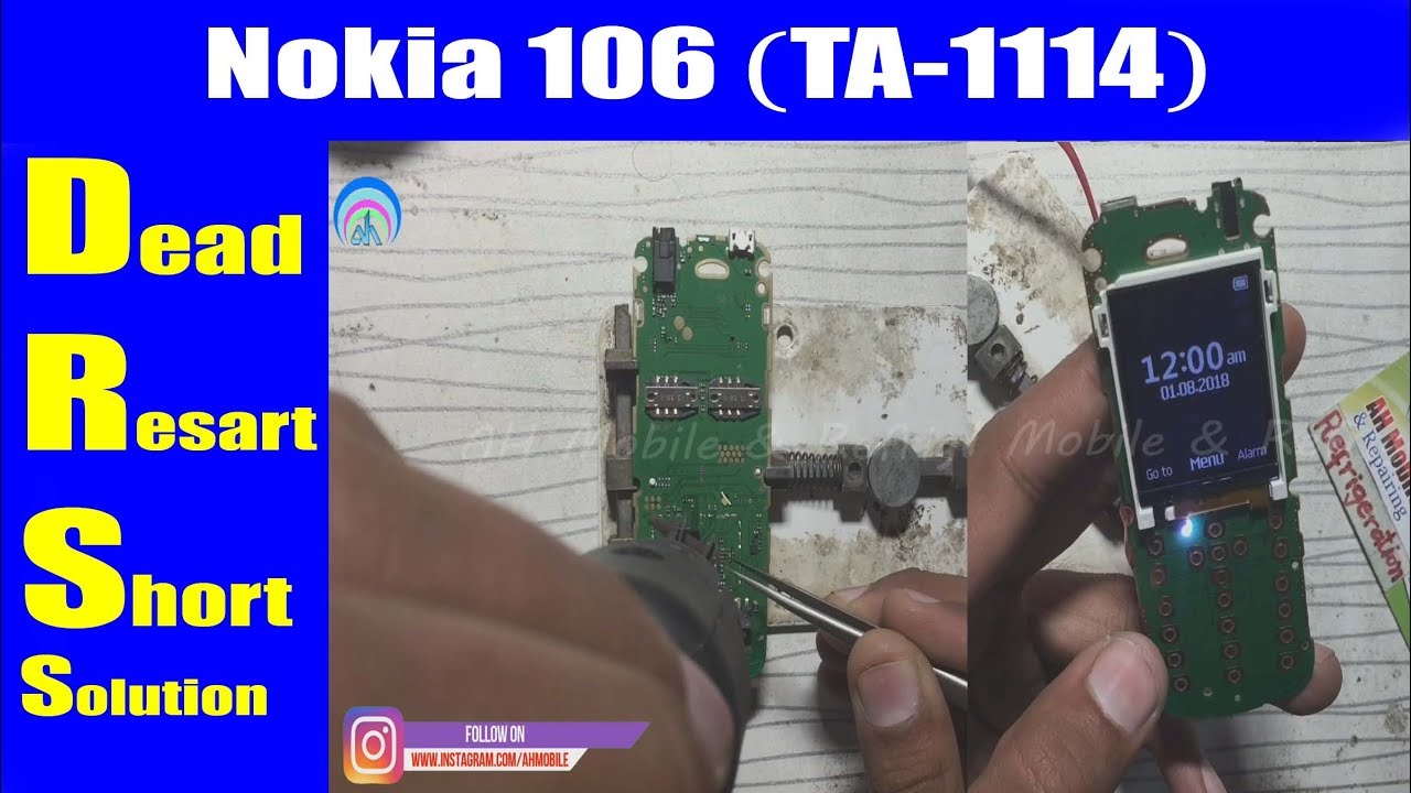 Nokia 106 (TA-1114) Dead Repair Fix Power ic Repairing Full Details