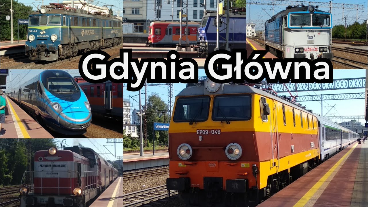 Pociągi na stacji Gdynia Główna