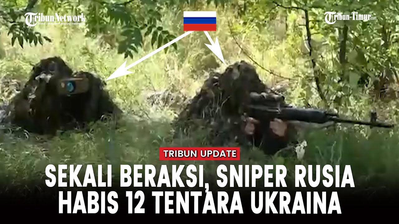 Momen Penembak Jitu Rusia Hajar Posisi Tentara Ukraina di Garis Depan