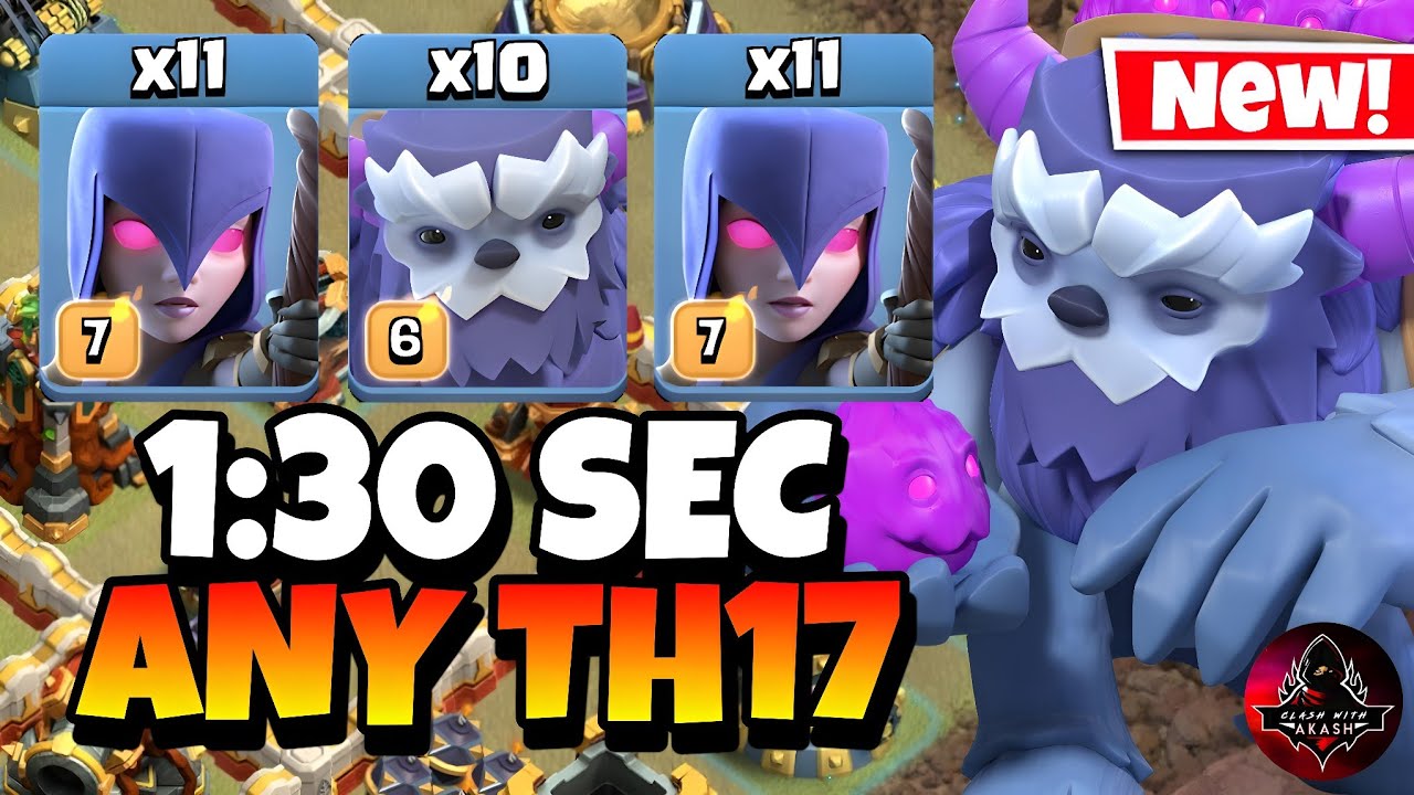 EPIC STRATEGY | TH17 Yeti Witch Quake Attack Strategy | TH17 Yeti Witch | Best Th17 Attack Strategy