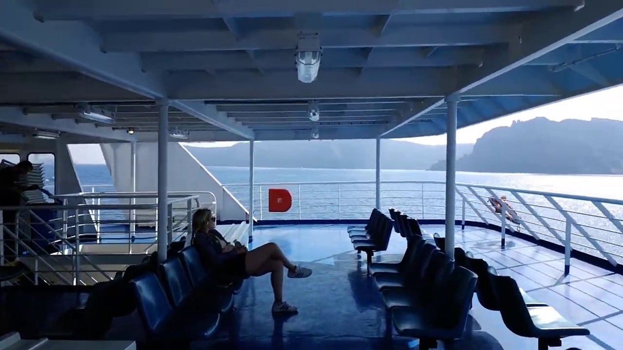 Golden Star Ferries Superferry II Approaching Santorini, Greece, June 5 2019