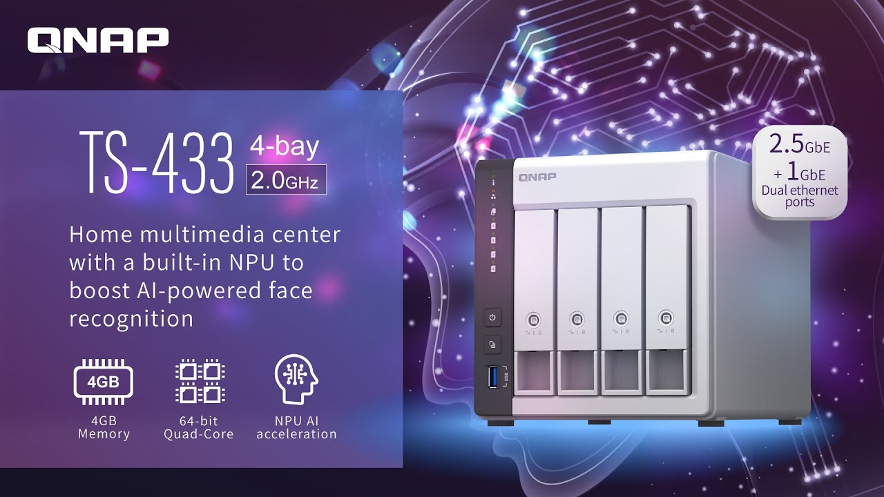TS-433: Home multimedia center with a built-in NPU to boost AI-powered face recognition