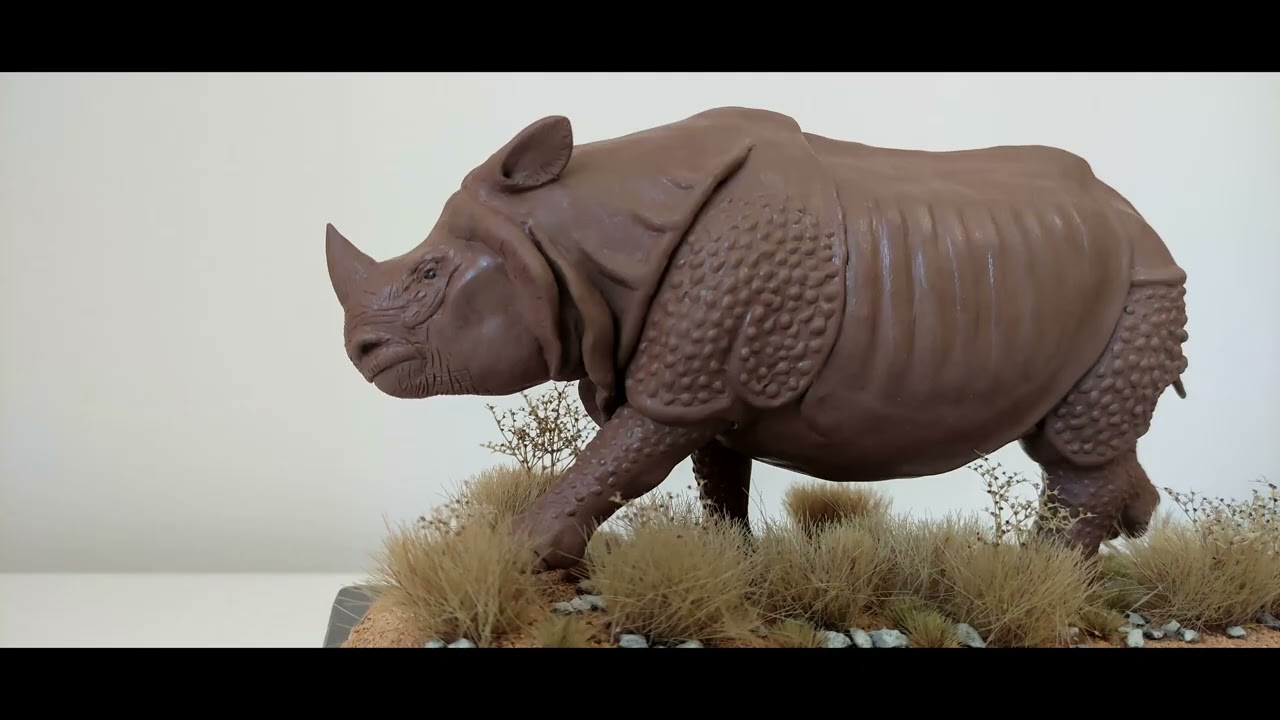 Indian Rhino 🦏 Sculpture #Polymer Clay #Sculpting #India #Animals #Wildlife