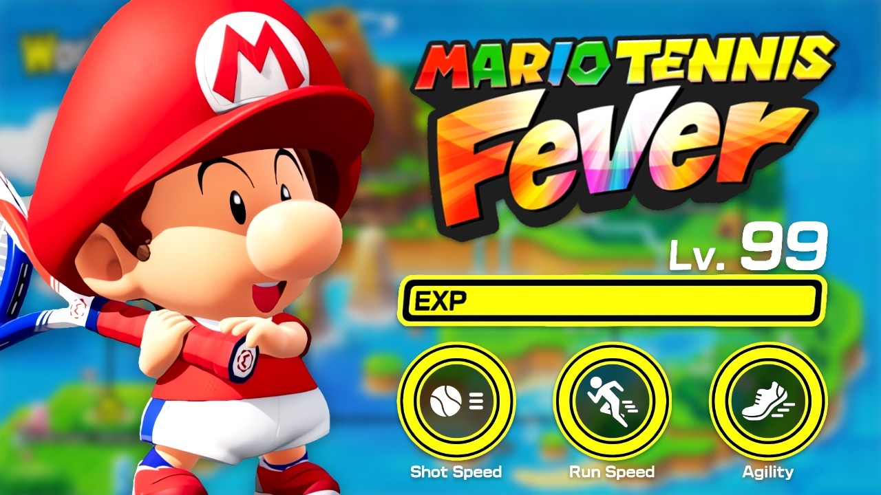 Mario Tennis Fever - Adventure Mode: How to Level Up fast! (Max Level 99)