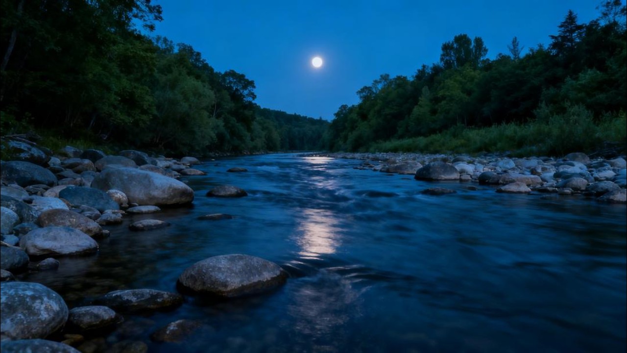 ASMR Peaceful River Flow 🌊 Deep Sleep Sound &ndash; No Birds, No Music