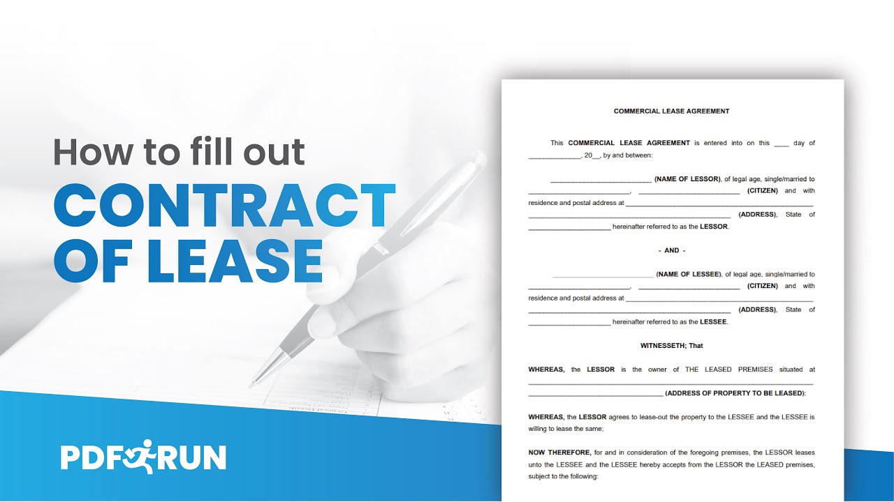 How to Fill Out Commercial Lease Agreement or Contract Online | PDFRun
