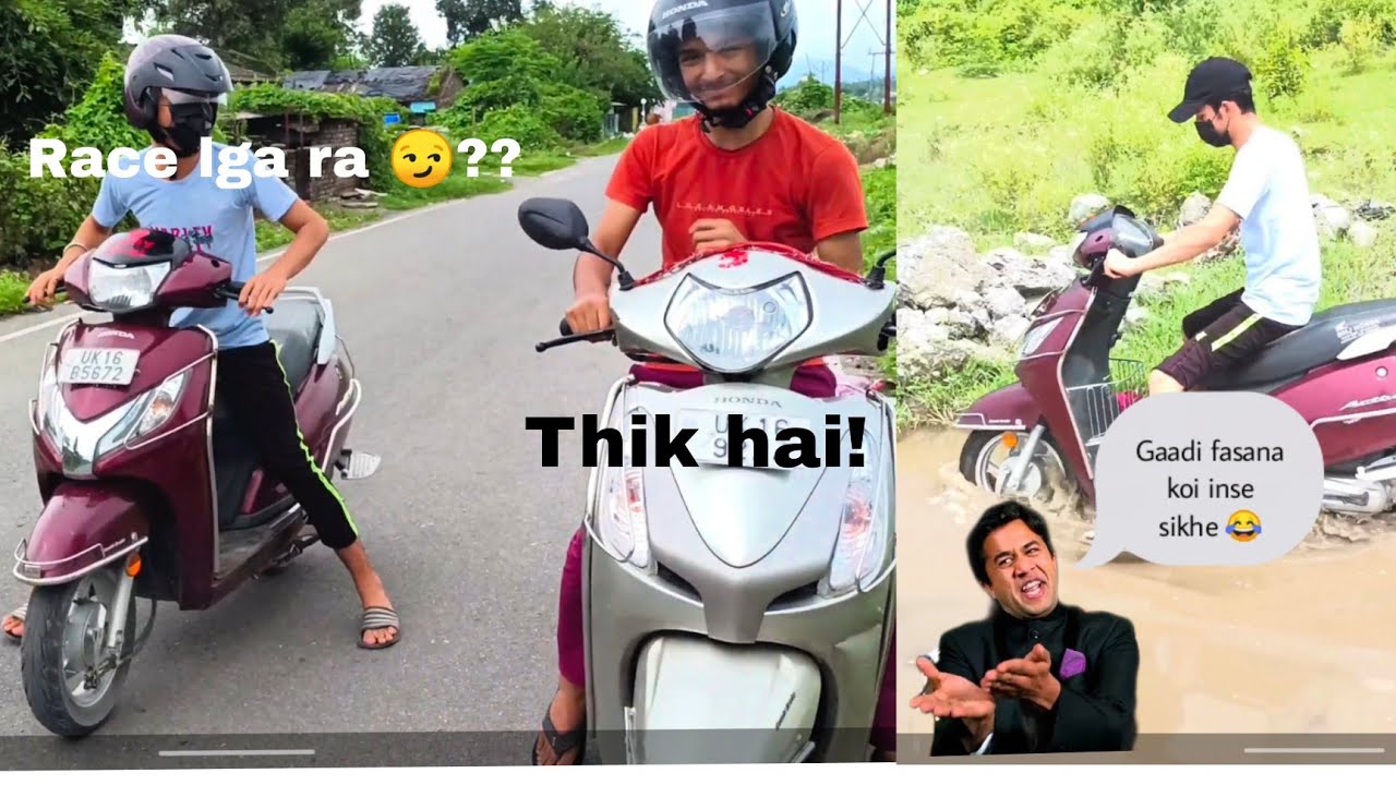 Activa 125 vs Aviator drag race || Activa 125 offroading king😋💫